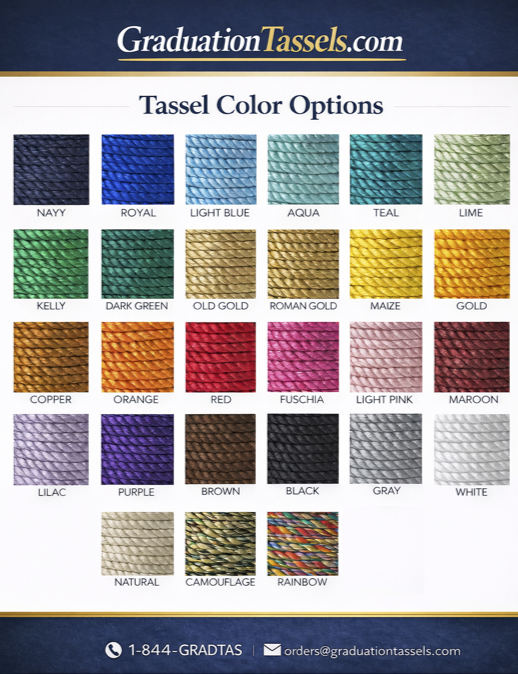 GraduationTassels.com — Tassel Color Options